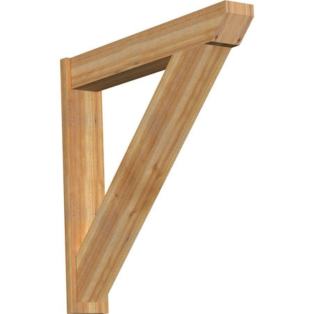 Ekena Millwork Traditional Slat Rough Sawn Outlooker, Western Red Cedar, 8"W x 48"D x 48"H OUT08X48X48TRA06RWR